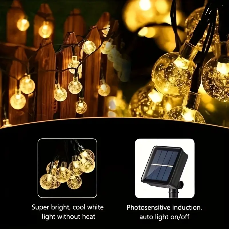 Solar globe string deals lights