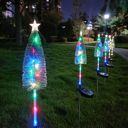 Solar Small Christmas Palm Tree Lights (Colour)
