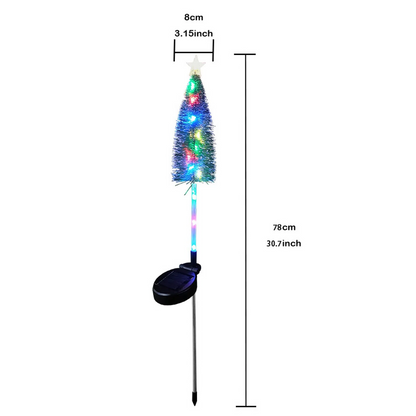 Solar Small Christmas Palm Tree Lights (Colour)