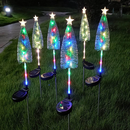 Solar Small Christmas Palm Tree Lights (Colour)