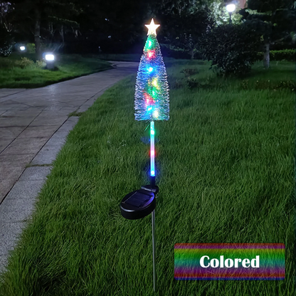 Solar Small Christmas Palm Tree Lights (Colour)