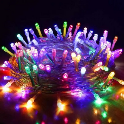 50M 400LED Fairy String Lights for Outdoor and Indoor Use with Clear PVC Cable 24V (Solar Panel) (Colour)