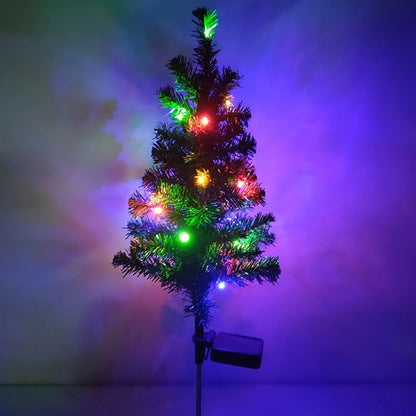 Solar-Powered Artificial Christmas Tree Lights (Colour)