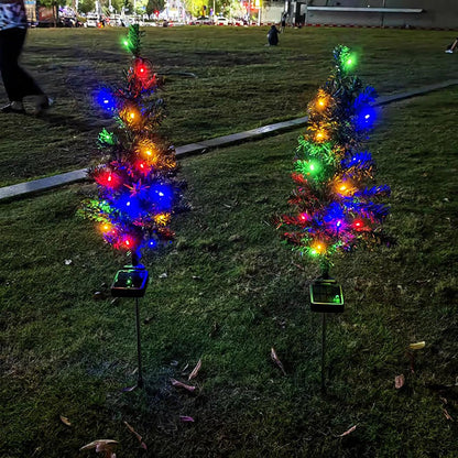 Solar-Powered Artificial Christmas Tree Lights (Colour)