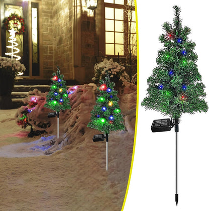 Solar-Powered Artificial Christmas Tree Lights (Colour)
