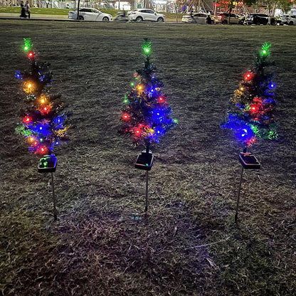 Solar-Powered Artificial Christmas Tree Lights (Colour)