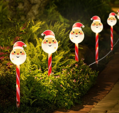 Solar Christmas Santa Garden Lights (Set of 5)