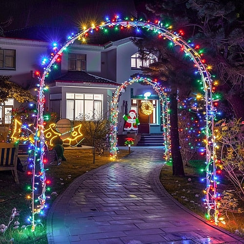 50M 400LED Fairy String Lights for Outdoor and Indoor Use with Clear PVC Cable 24V (Solar Panel) (White)